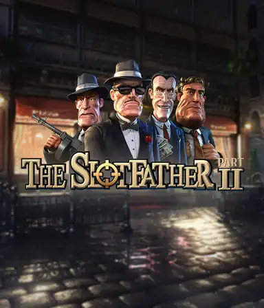 Dive into the nefarious world of The Slotfather 2 slot by Betsoft, highlighting a lineup of iconic mafia characters in front of a dark urban backdrop. This graphic captures the gritty atmosphere of the mafia underworld with its vivid character design and ominous setting. Perfect for fans of crime dramas, delivering a captivating adventure.